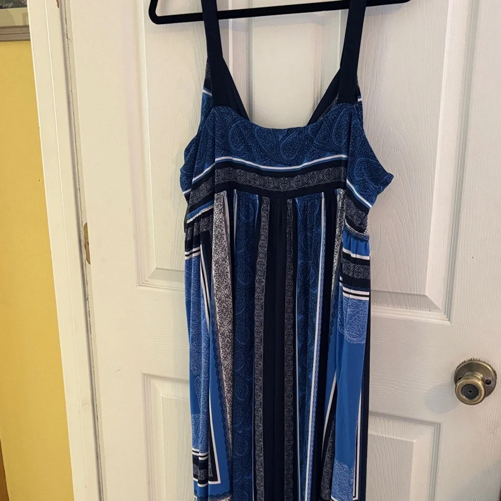 INC International Concepts Blue Maxi Dress - Picture 4 of 6